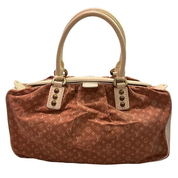 Auth. Louis Vuitton Vintage Trapeze GM Mini Lin Monogram Canvas & Leather, EUC! - Picture 1 of 16